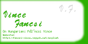 vince fancsi business card